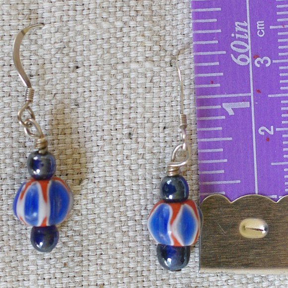 Beaded Dangle Earrings - Picture 2 of 4